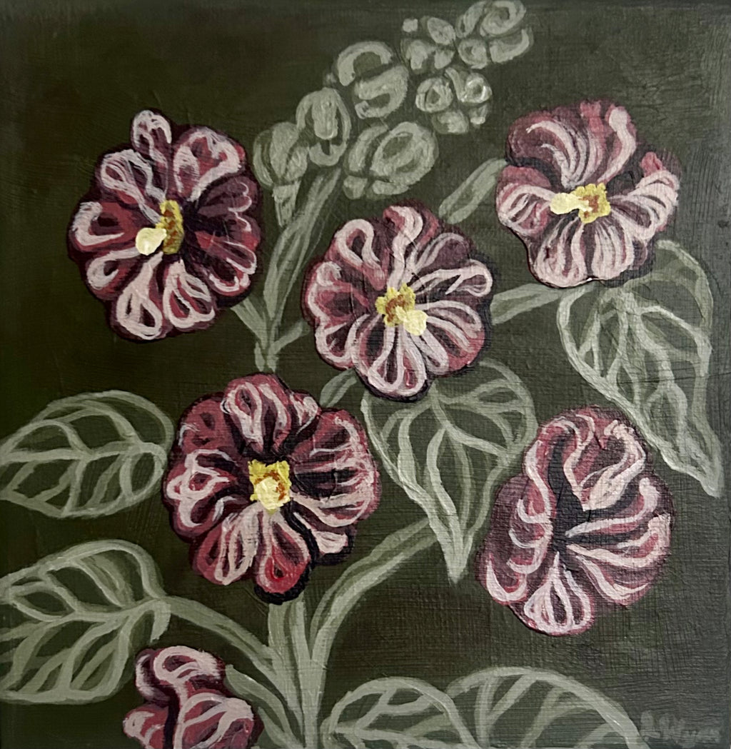 Hollyhock 6 x 6"