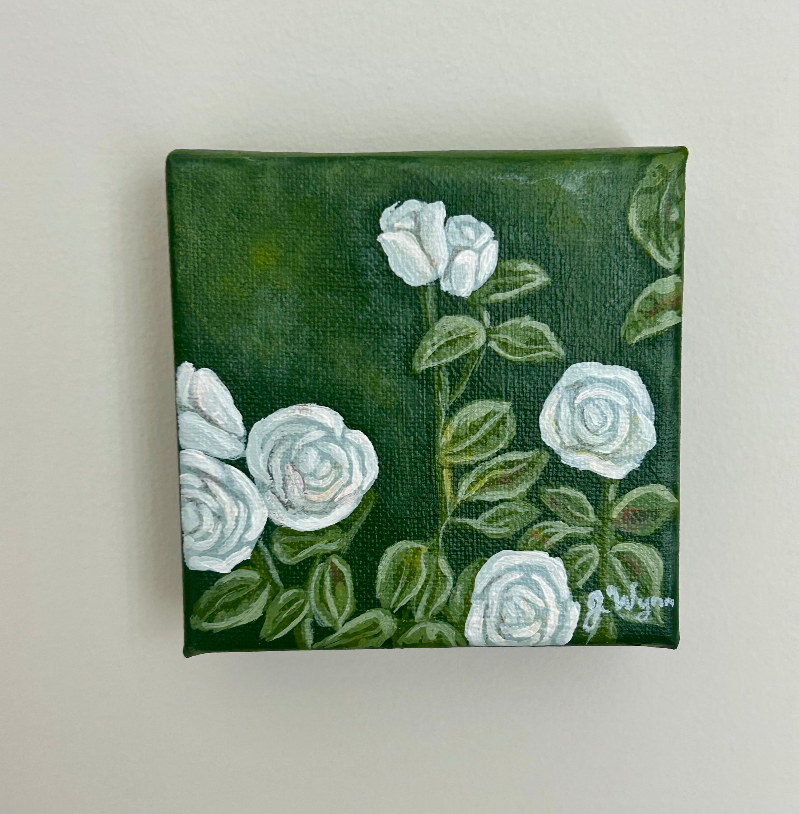 "White roses" 4 x 4, Original