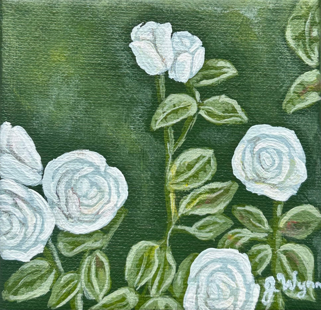 "White roses" 4 x 4, Original