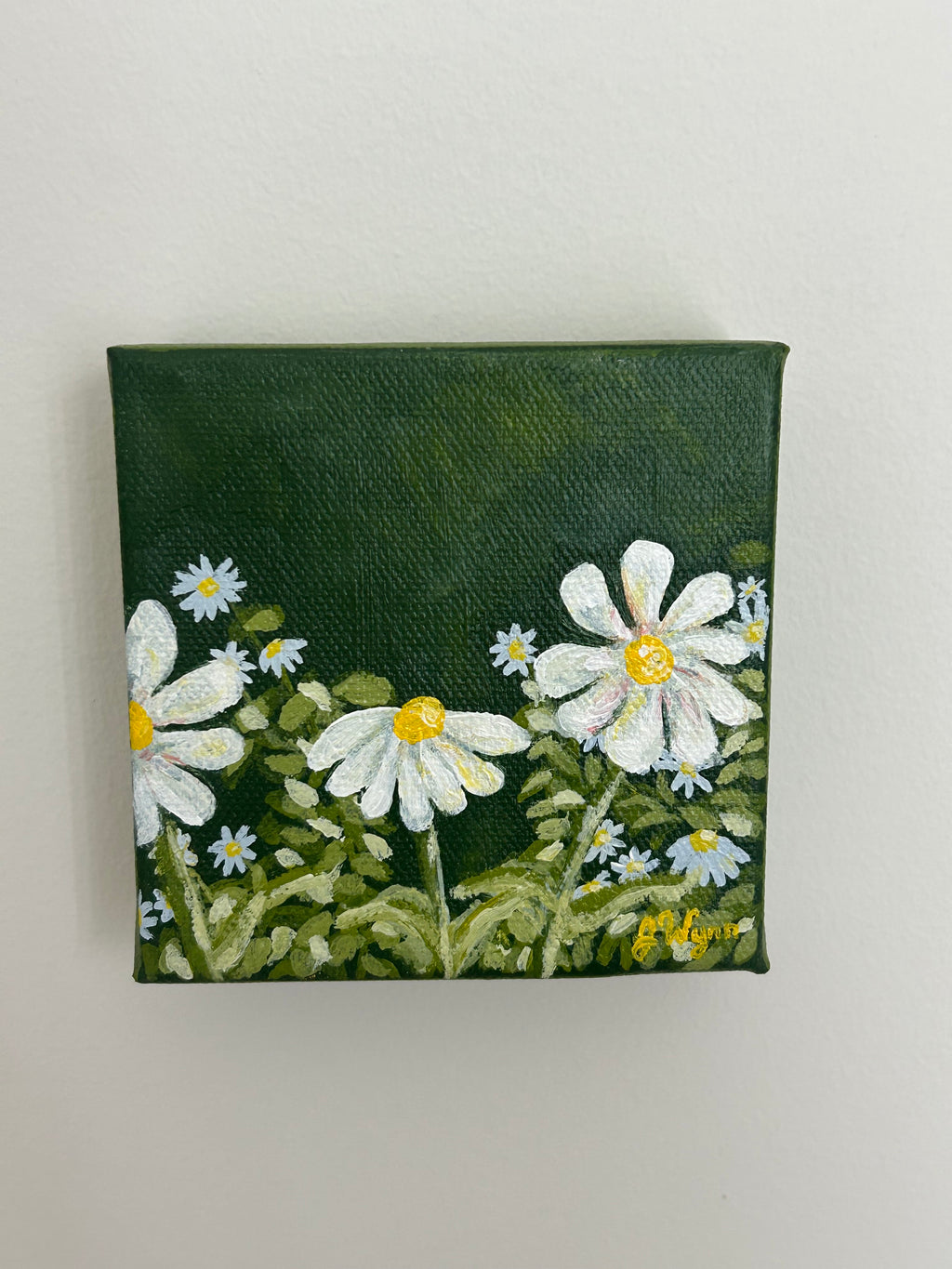 "White Daisies" 4 x 4, Original