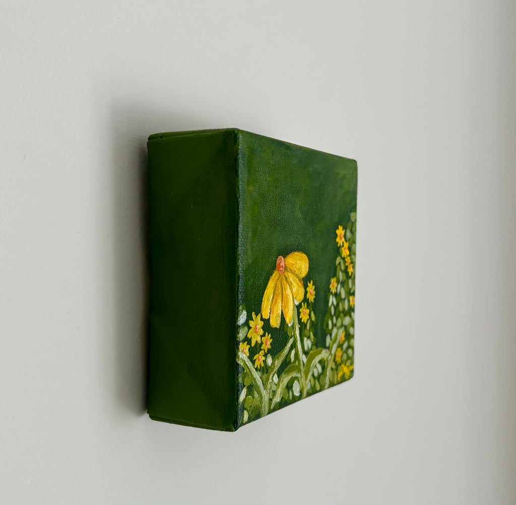"Yellow Daisies" 4 x 4, Original