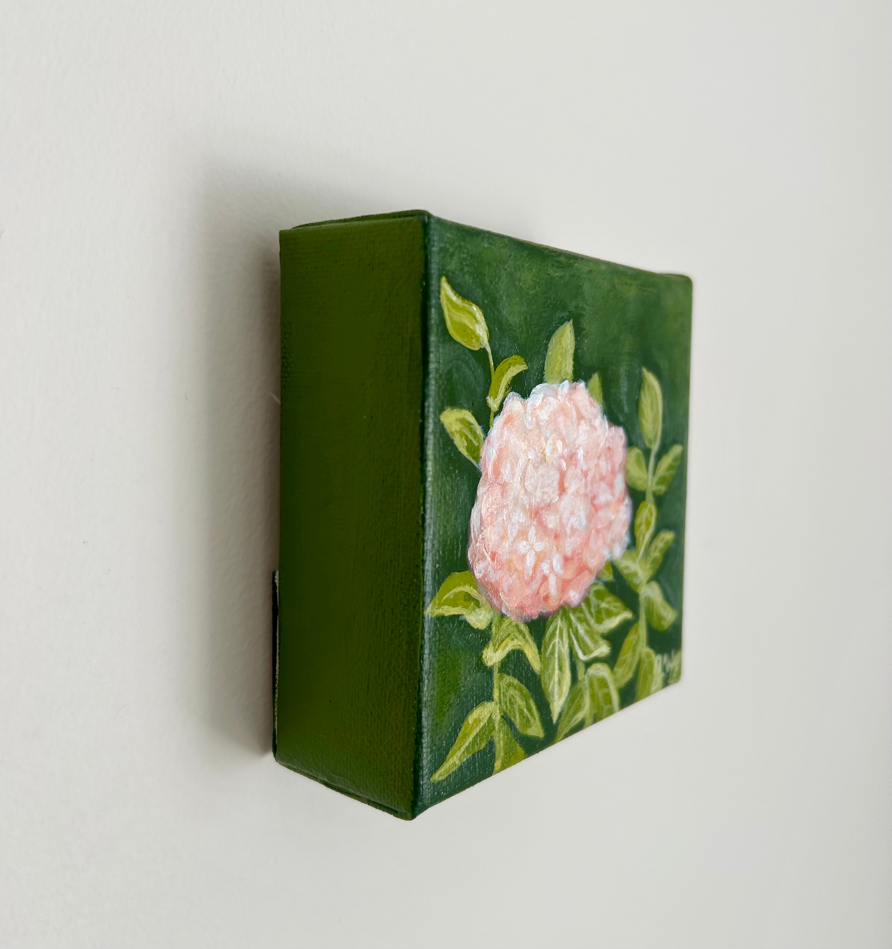 "Pink Hydrangea" 4 x 4, Original