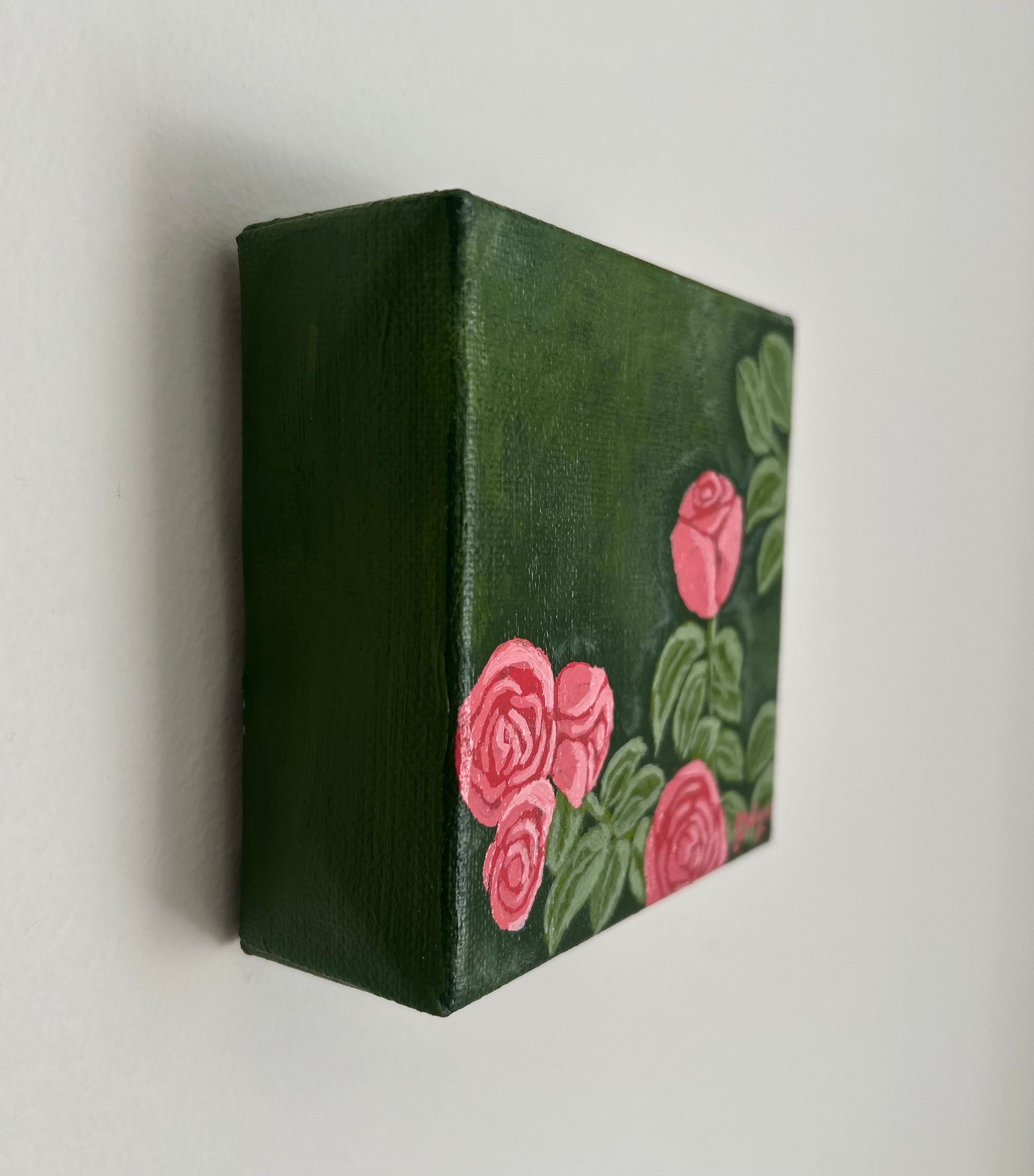 "Pink Roses" 4 x 4, Original
