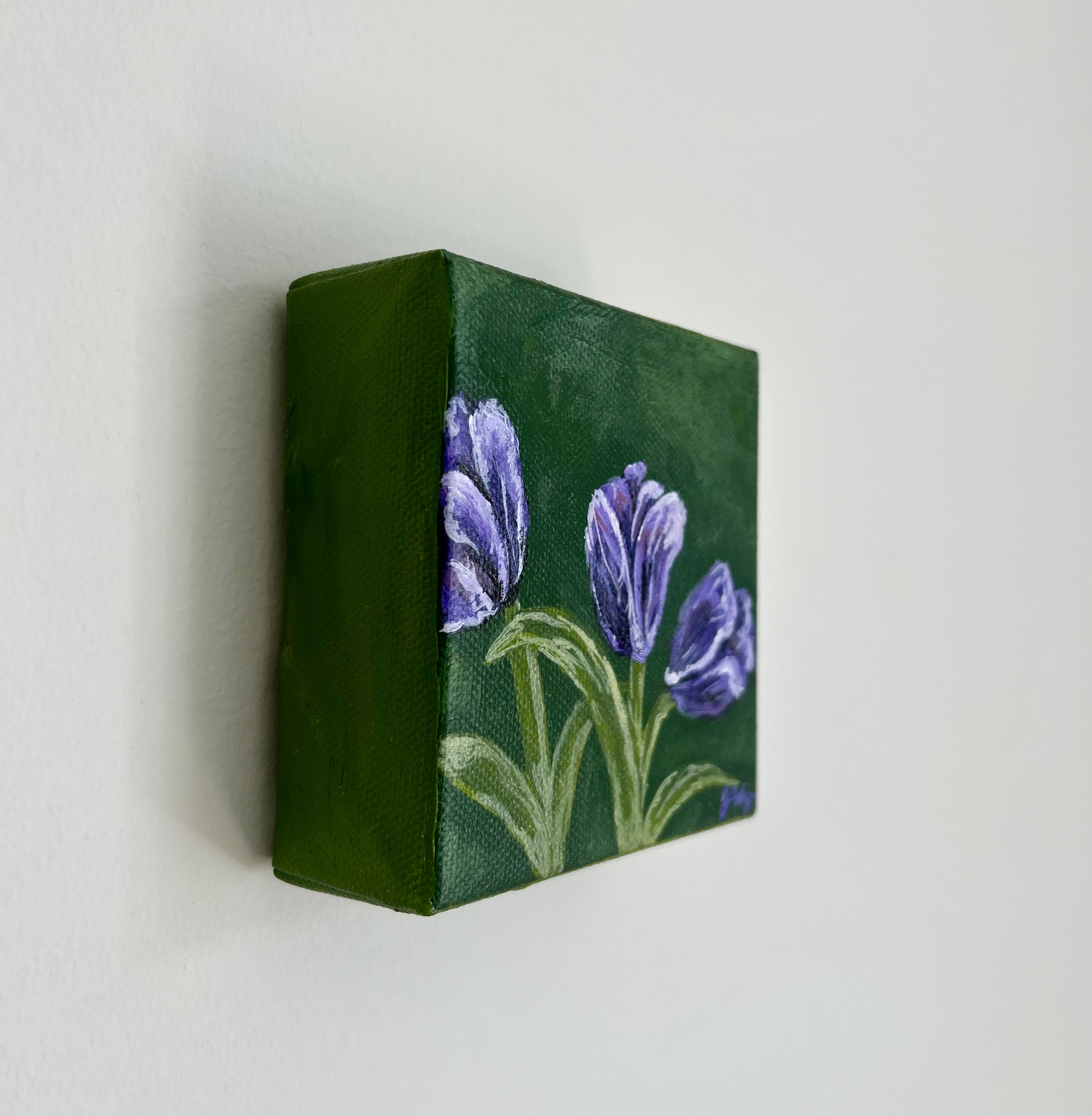 "Violet Tulips" 4 x 4, Original