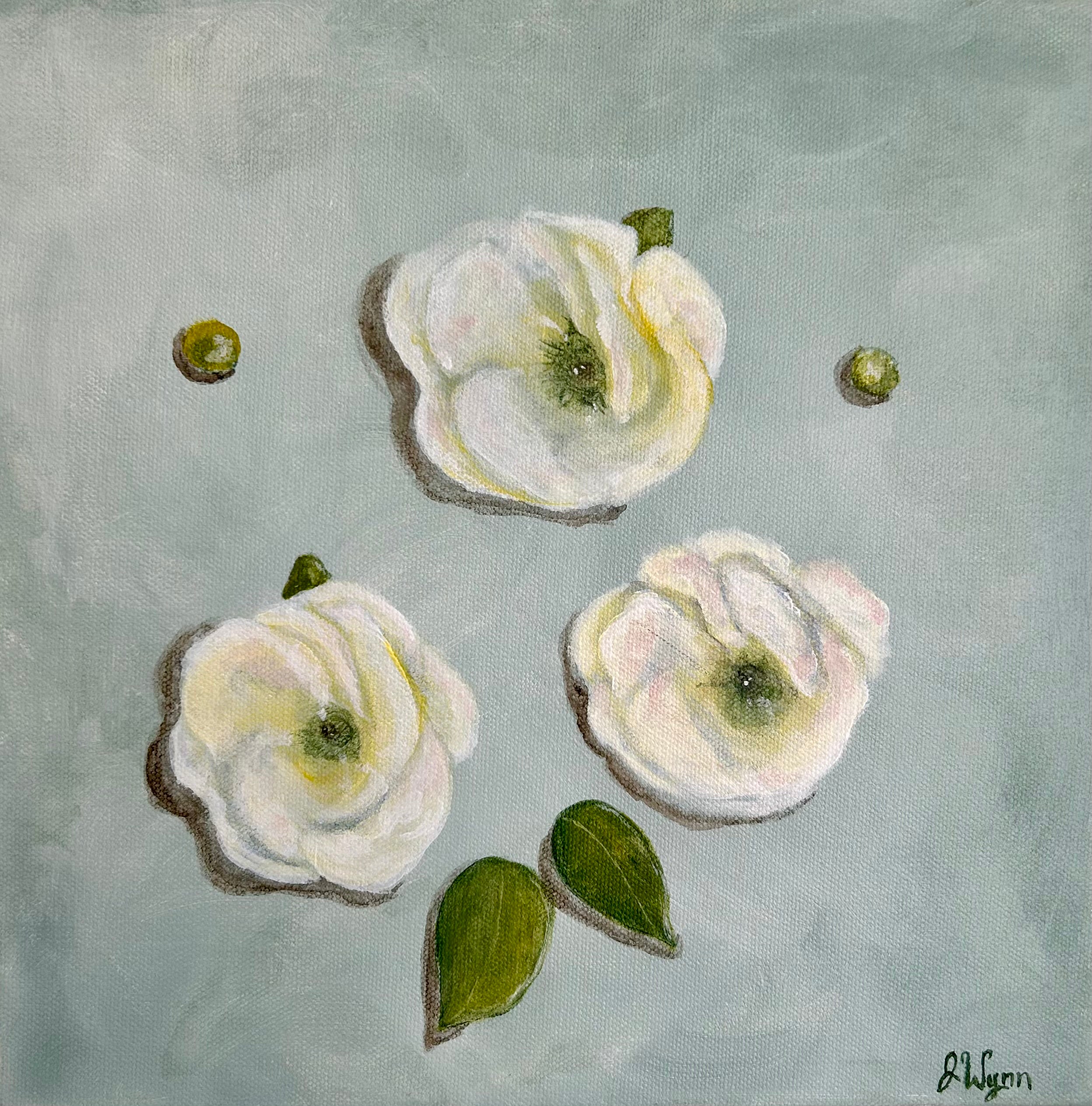 "Lisianthus Preserved in Time" 12 x 12, Original