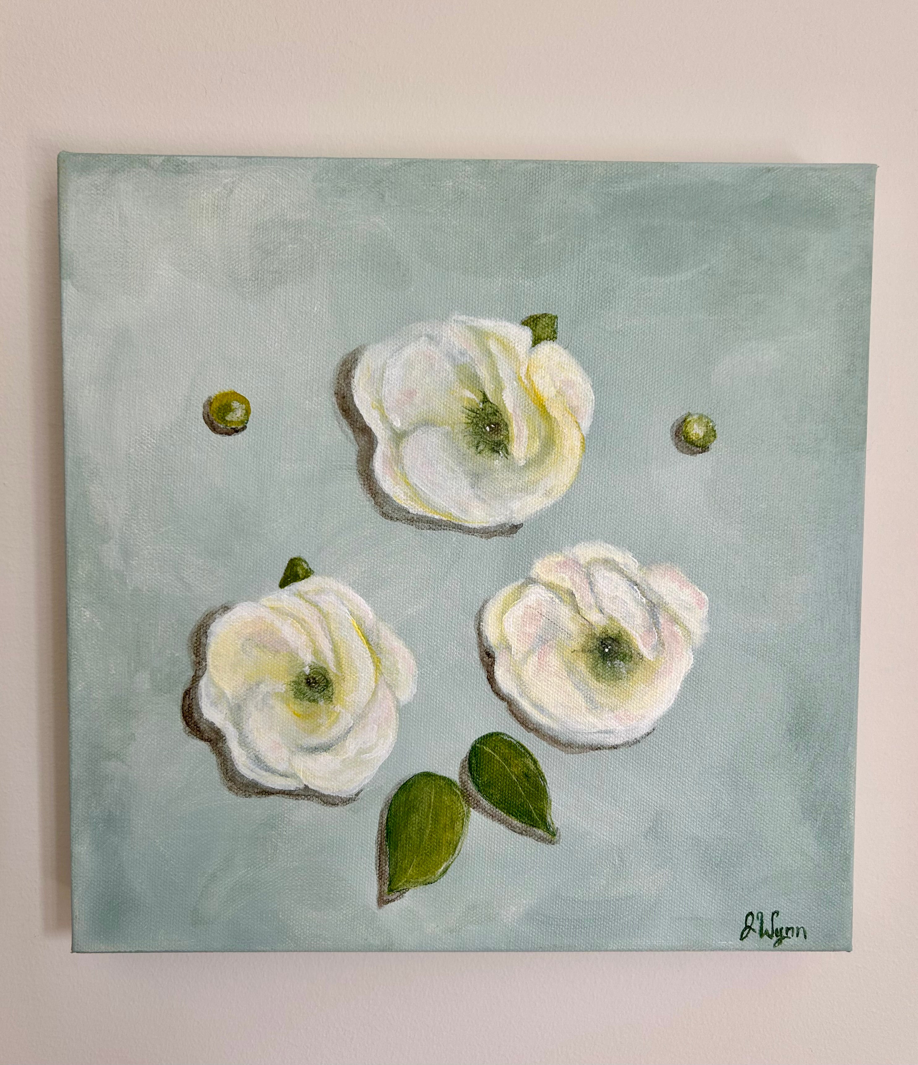 "Lisianthus Preserved in Time" 12 x 12, Original