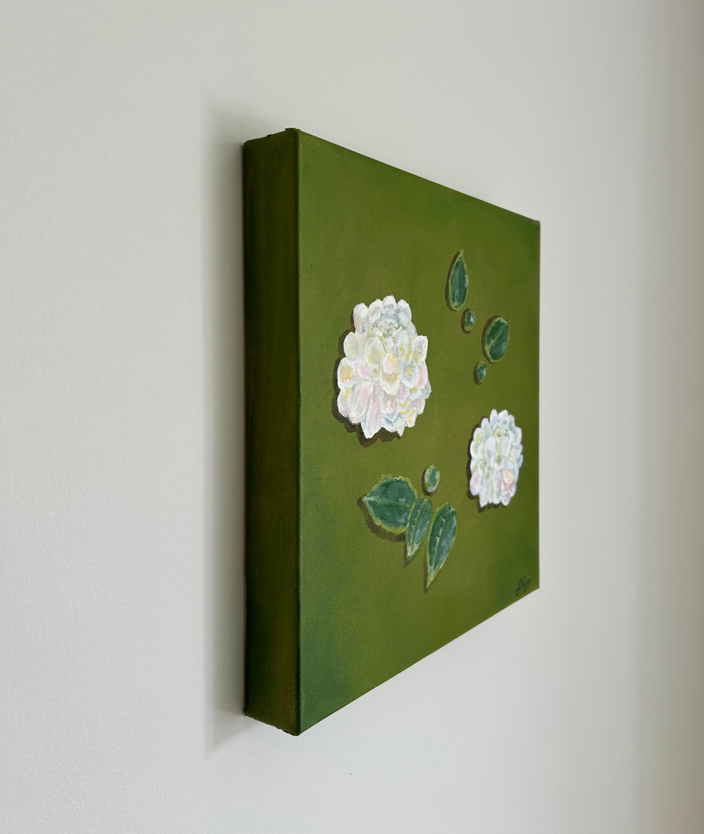 "Camellia Preserved in Time" 12 x 12, Original