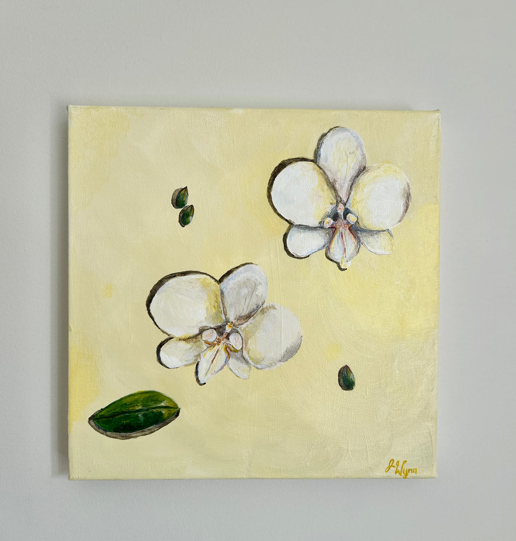 "Orchid Preserved in Time" 12 x 12, Original