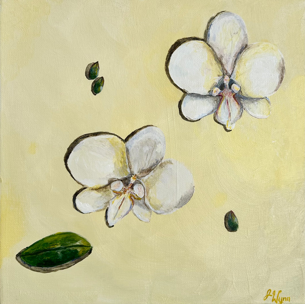 "Orchid Preserved in Time" 12 x 12, Original